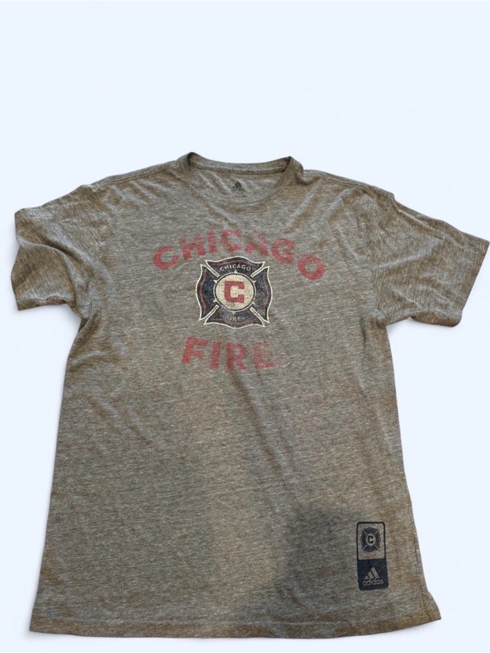 adidas Gray Chicago Fire Graphic Short Sleeve Tee
